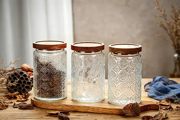 How big is a large capacity vintage airtight glass jar?
